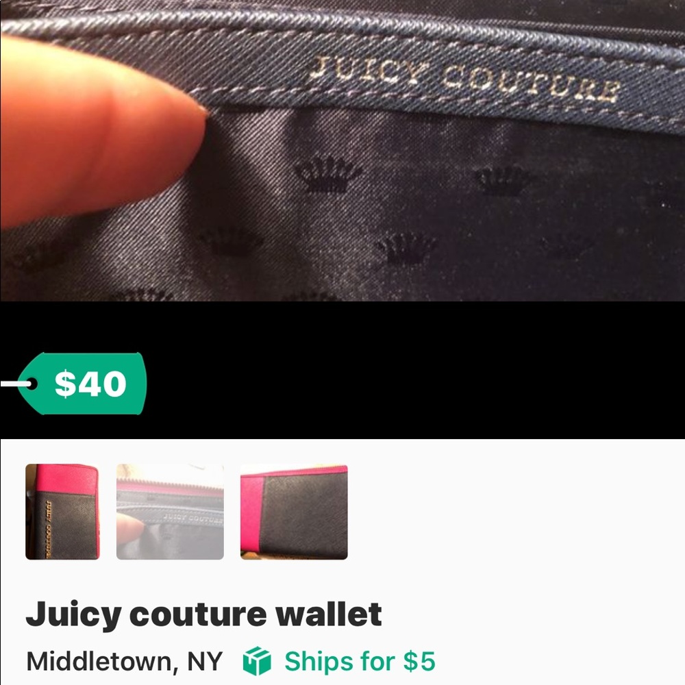 Wallet blue and pink. Medium size